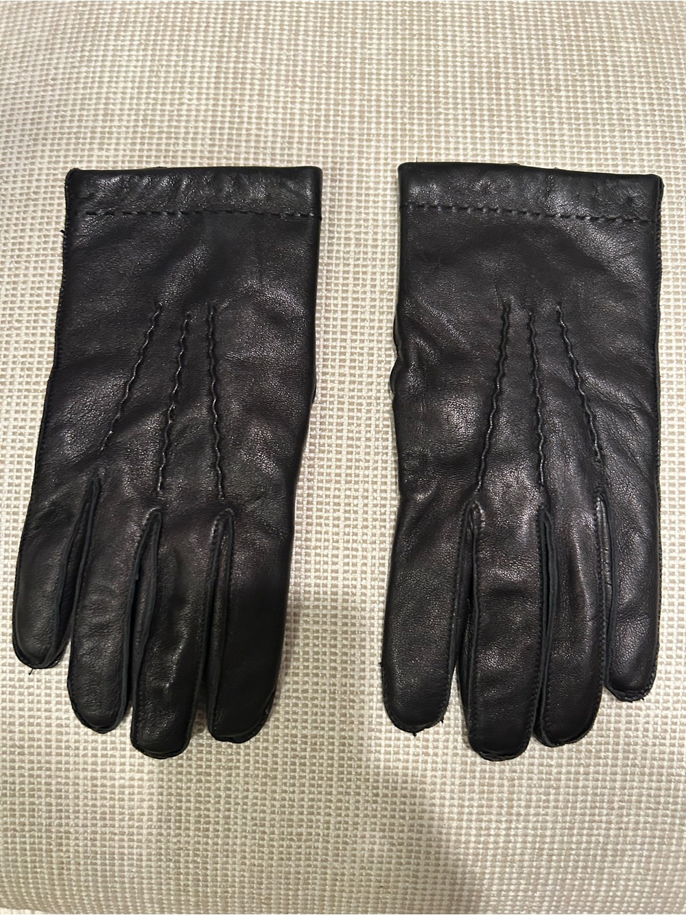 Men's Gates Black Leather Gloves - Size 9 / Large